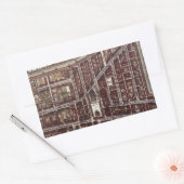 Sticker Rectangulaire Carte de ville de Delft 1649 (Enveloppe)
