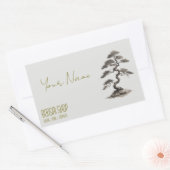 Sticker Rectangulaire Carte de visite de magasin de fleurs (Enveloppe)