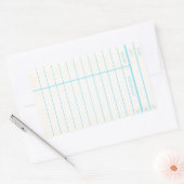 Sticker Rectangulaire Carte d'échéance du livre de bibliothèque (Enveloppe)