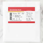 Sticker Rectangulaire Carte d'embarquement - Rouge (Sac)