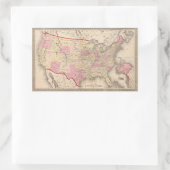 Sticker Rectangulaire Carte des États-Unis 5 (Sac)