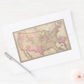 Sticker Rectangulaire Carte des États-Unis 5 (Enveloppe)