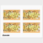 Sticker Rectangulaire Carte des Terres de contes de fées (Feuille)