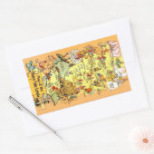 Sticker Rectangulaire Carte des Terres de contes de fées (Enveloppe)