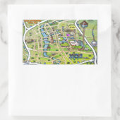 Sticker Rectangulaire Carte du centre-ville de San Antonio (Sac)