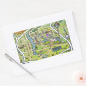 Sticker Rectangulaire Carte du centre-ville de San Antonio (Enveloppe)