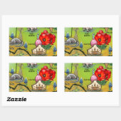 Sticker Rectangulaire Carte du dessin animé Georgetown Texas (Feuille)
