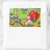 Sticker Rectangulaire Carte du dessin animé Georgetown Texas (Sac)