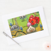 Sticker Rectangulaire Carte du dessin animé Georgetown Texas (Enveloppe)