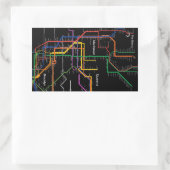 Sticker Rectangulaire Carte du métro NY-City (Sac)