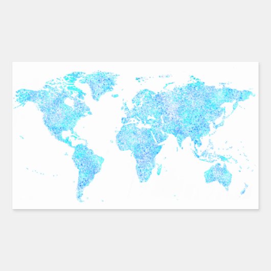 Sticker Rectangulaire Carte du monde abstrait moderne (Devant)