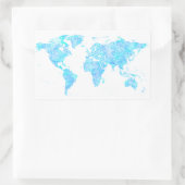 Sticker Rectangulaire Carte du monde abstraite moderne  (Sac)