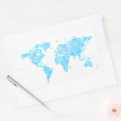 Sticker Rectangulaire Carte du monde abstraite moderne  (Enveloppe)