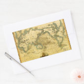 Sticker Rectangulaire Carte du monde antique (Enveloppe)