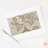 Sticker Rectangulaire Carte du monde antique (Enveloppe)