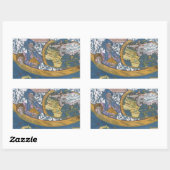Sticker Rectangulaire Carte du monde antique avec Claudius Ptolemy, 1507 (Feuille)