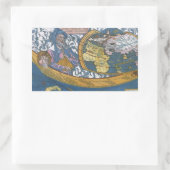 Sticker Rectangulaire Carte du monde antique avec Claudius Ptolemy, 1507 (Sac)