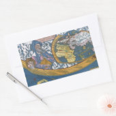Sticker Rectangulaire Carte du monde antique avec Claudius Ptolemy, 1507 (Enveloppe)