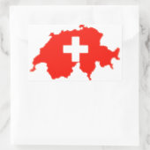 Sticker Rectangulaire Carte du pavillon suisse (Sac)