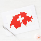 Sticker Rectangulaire Carte du pavillon suisse (Enveloppe)