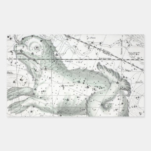 Sticker Rectangulaire Carte du plat XXIII de constellations