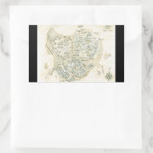 Sticker Rectangulaire Carte étiquetée de Trino (Sac)