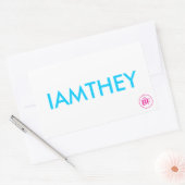 Sticker Rectangulaire Carte IAMTHEY (Enveloppe)