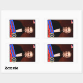 Sticker Rectangulaire Carte James K. Polk de baseball (Feuille)