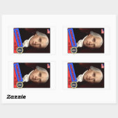 Sticker Rectangulaire Carte James Madison Baseball (Feuille)