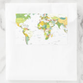Sticker Rectangulaire Carte mondiale Globe Pays Atlas (Sac)