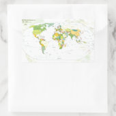 Sticker Rectangulaire Carte mondiale Globe Pays Atlas (Sac)