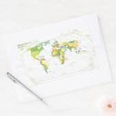 Sticker Rectangulaire Carte mondiale Globe Pays Atlas (Enveloppe)