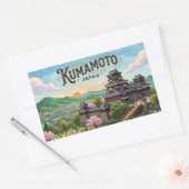 Sticker Rectangulaire Carte postale de Kumamoto (Enveloppe)