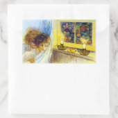 Sticker Rectangulaire Carte postale Halloween vintage (Sac)