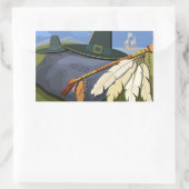 Sticker Rectangulaire Carte postale Jour d'Action de grâce (Sac)