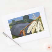 Sticker Rectangulaire Carte postale Jour d'Action de grâce (Enveloppe)