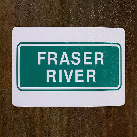 Sticker Rectangulaire Carte routière du fleuve Fraser Colombie-Britanniq