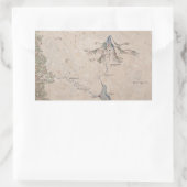 Sticker Rectangulaire Carte Sindarin de la Lonely Mountain (Sac)