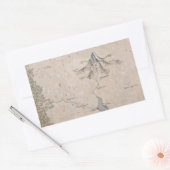 Sticker Rectangulaire Carte Sindarin de la Lonely Mountain (Enveloppe)