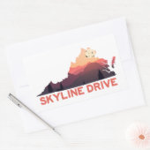 Sticker Rectangulaire Carte Skyline Drive Shenandoah Virginia (Enveloppe)