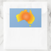 Sticker Rectangulaire Carte Sunny Australie (Sac)