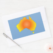Sticker Rectangulaire Carte Sunny Australie (Enveloppe)