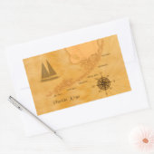 Sticker Rectangulaire Carte vintage Nautical Florida Keys (Enveloppe)