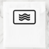 Sticker Rectangulaire Carte Zener | 3 lignes verticales ondulées (Sac)
