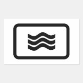 Sticker Rectangulaire Carte Zener | 3 lignes verticales ondulées (Devant)