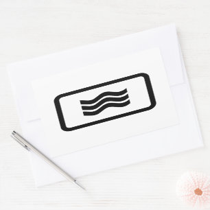 Sticker Rectangulaire Carte Zener   3 lignes verticales ondulées