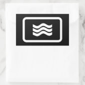 Sticker Rectangulaire Carte Zener | 3 lignes verticales ondulées (Sac)