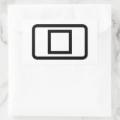 Sticker Rectangulaire Carte Zener | Carré creux (Sac)