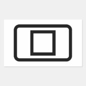 Sticker Rectangulaire Carte Zener | Carré creux (Devant)