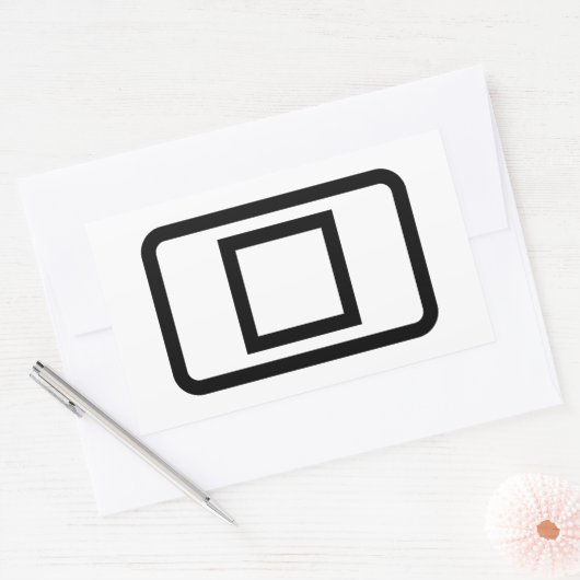 Sticker Rectangulaire Carte Zener | Carré creux (Enveloppe)